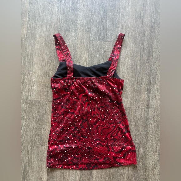 GLO Jeans Red Sequin Tank Top - Picture 3 of 5